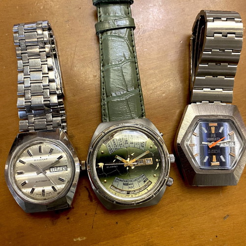 Vintage automatic watches used, pack of 3 men's