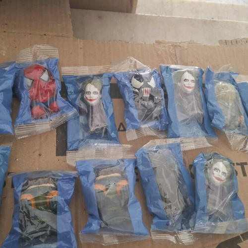 Figures Joker, Batman, Spinderman and others, new, pack of 12