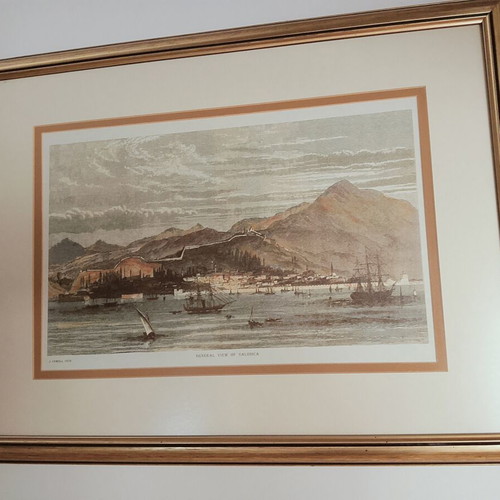 Painting General View of Thessaloniki 1876 like new