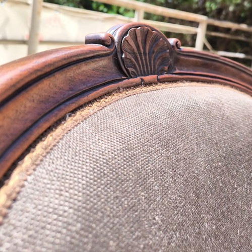 Louis Philippe Style Armchairs Set of 2 Restored Mahogany circa 1940–1960
