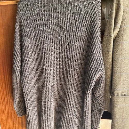 Massimo Dutti long cardigan, khaki green, size L