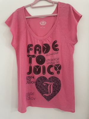 Juicy Couture Y2K pink blouse with sequins and logo used