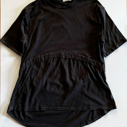 Zara Trafaluc black asymmetrical blouse used, size S-M