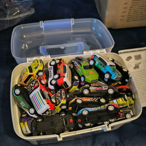 Toy cars brand new, pack of 50 with carrying case