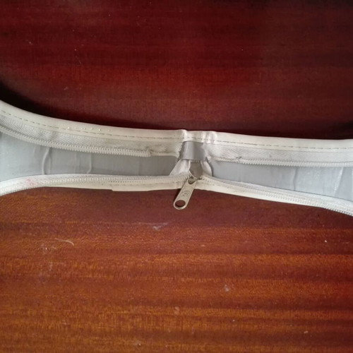 Vintage school pencil case racket used with zipper