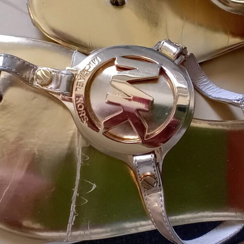 Michael Kors gold leather sandals size 37 used