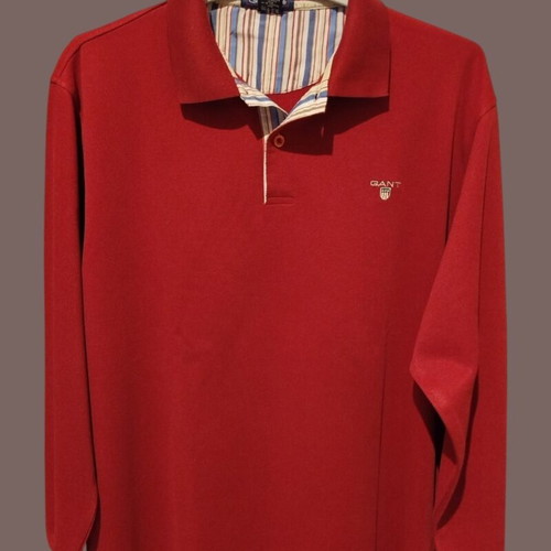 GANT long-sleeve polo shirt, 3XL, red