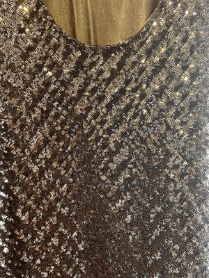 Zara blouse gold medium new