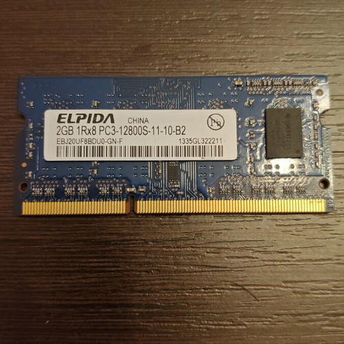 Elpida EBJ20UF8BDU0-GN-F DDR3 Ram 2GB used, 1600MHz
