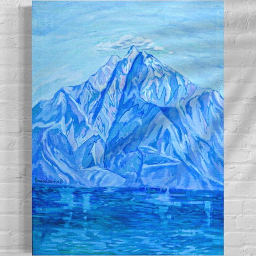 Mount Athos oil painting on canvas made to order 80x60 cm