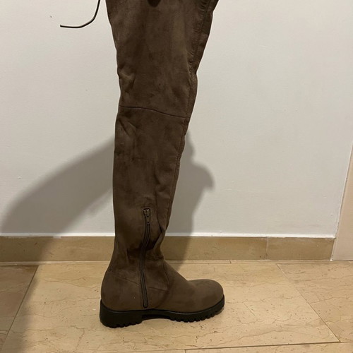 Sante Over the Knee Boots Brown Suede No37 New