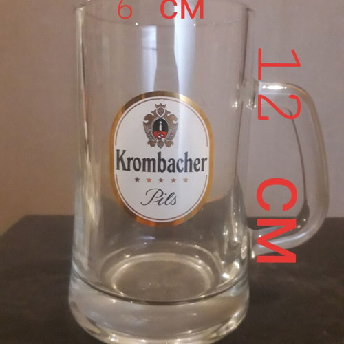 Krombacher 0.2 Beer Mug used, thick glass