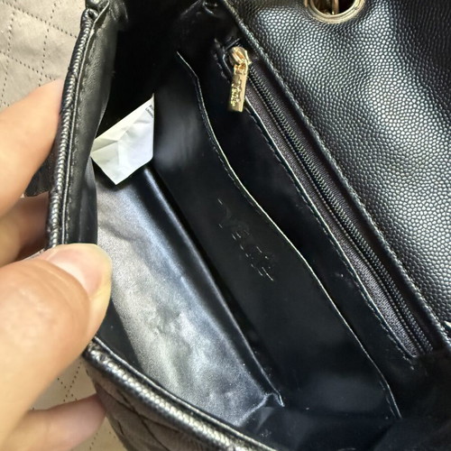Verde crossbody bag used, small black with chain strap