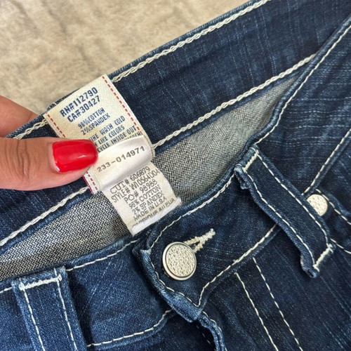 True Religion bootcut pants size L like new, blue