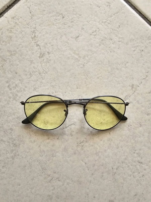 Ray-Ban round metal genuine, new, yellow and silver