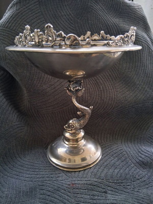 Victorian Revival Silver Plated Fruit Bowl like new