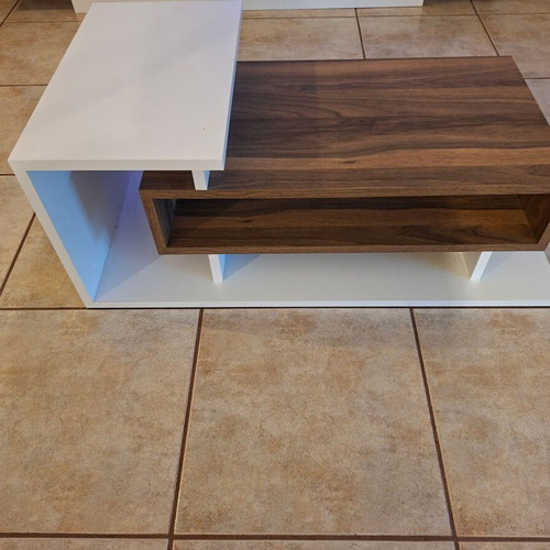 Coffee table white and brown