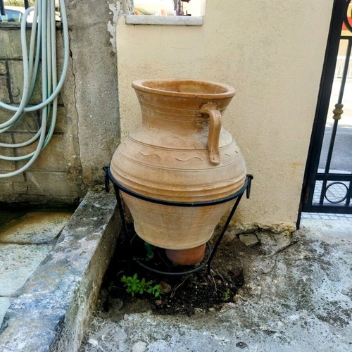 Πήλινο Πυθάρι Κριτικό χειροποίητο σε άριστη κατάσταση με βάση