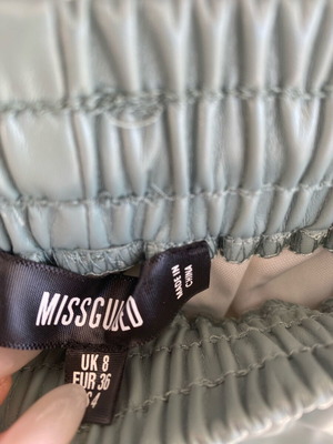 Missguided leather pants like new, gray turquoise, size S
