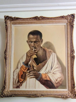 Authentic unique oil painting on wood like new