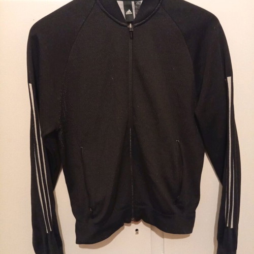Adidas Women's ID Knit Bomber Jacket like new, size M, black and white