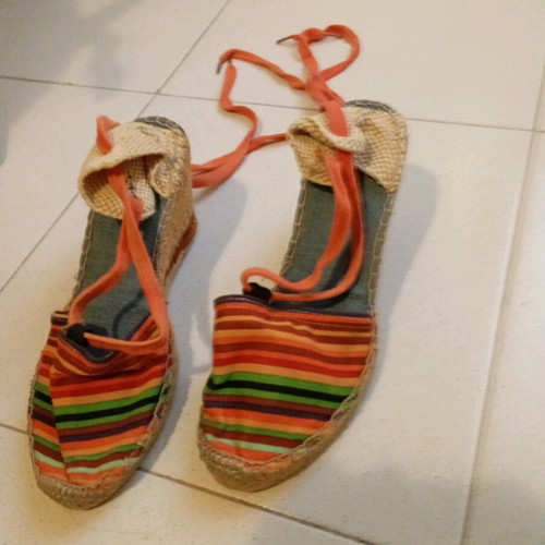 Espadrilles used colorful, comfortable, size 37