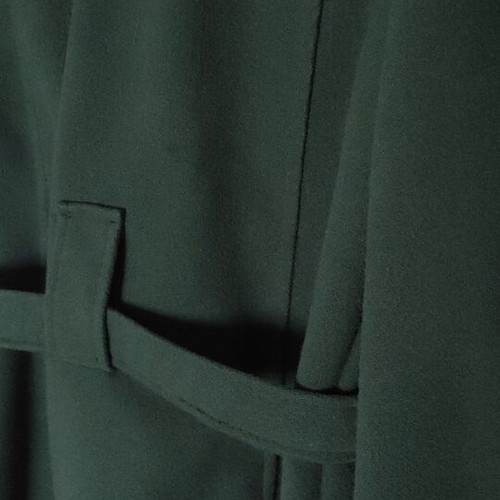 Cypress Green Coat with Detachable Hood and Belt used