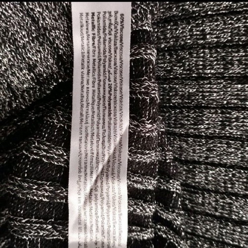 Terranova women's knitted sweater like new, grey lurex with silver thread
