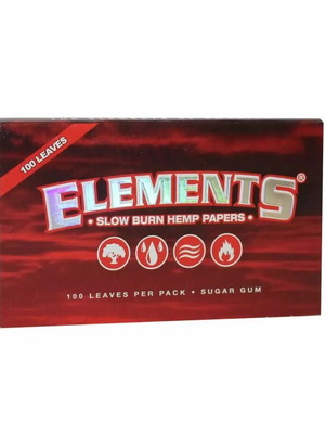 Elements Red double cigarette paper 100 leaves new