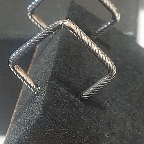 Square earrings A.L.E. silver new