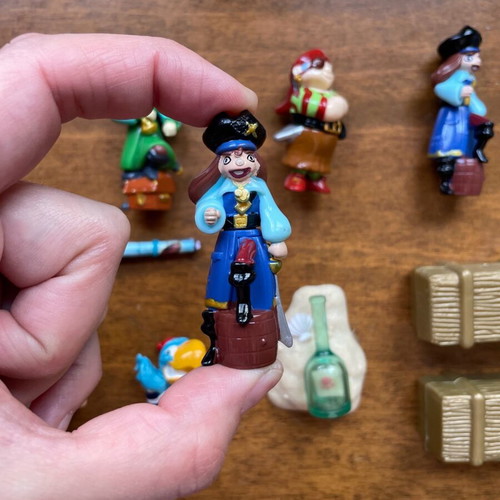 Kinder Surprise figures used, pack of 12 monsters and pirates