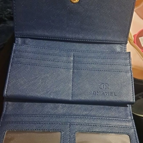 Chanel wallet, blue, elegant design
