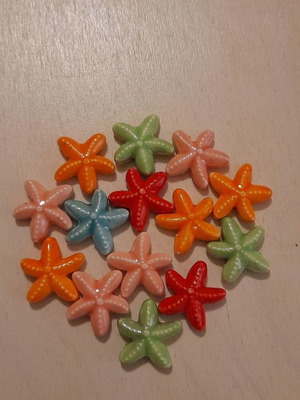 Κεραμικά στοιχεία αστερίες καινούργια, πακέτο 14 τεμαχίων