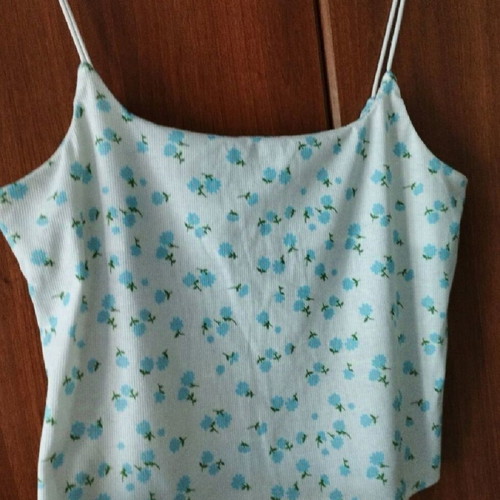 Women's blouse with straps like new, floral, size XL