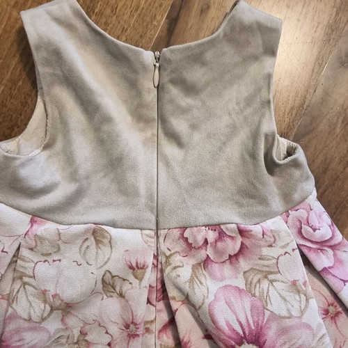 Mandarino dress like new, beige and pink, 98 cm