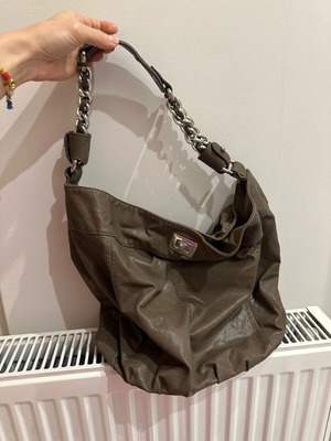 Zara brown shoulder bag with chain like new