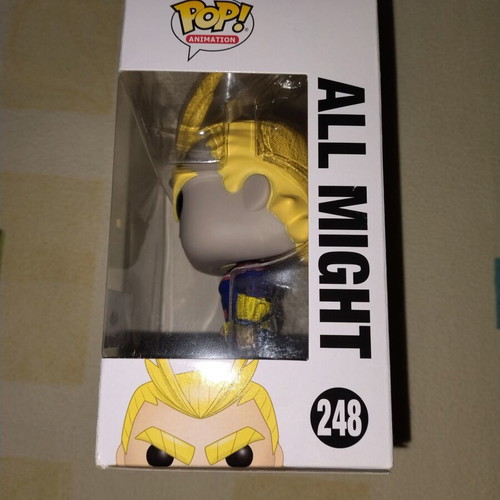 Funko Pop! All Might 248 2017 Funimation exclusive glow like new, authentic with minor damage