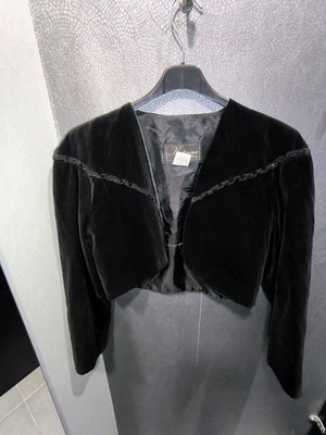 Vintage velvet jacket with sequins Katerina of London like new, black