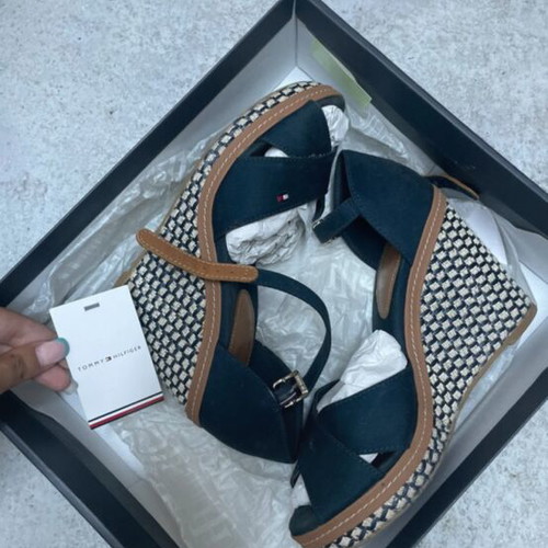Tommy Hilfiger platform sandals, blue, size 37