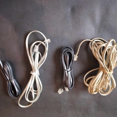 Telephone cables used, pack of 4 pieces