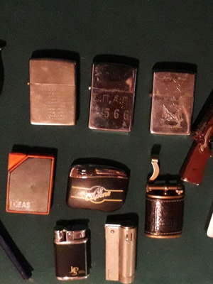 Lighters used, collection of 14 metal pieces