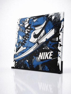 Nike Sneaker Art Panel 3D printed embossed decorative new