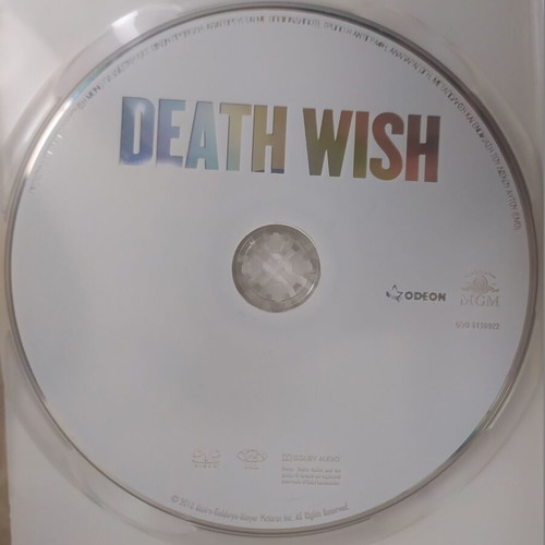 Death Wish 2018 DVD like new with Greek subtitles
