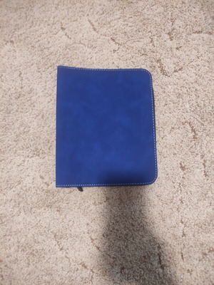 Toploader binder with 112 pockets and zipper, excellent condition