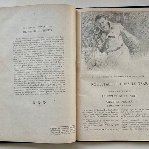 Gaston Leroux Rouletabille chez le Tsar French book used, hardcover
