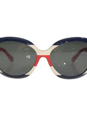 D&G Dolce & Gabbana Oversized Sunglasses D&G 8058, striped blue white red