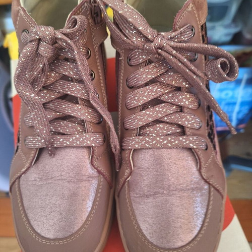 Garvalin ankle boots size 35 like new, pink with side zipper