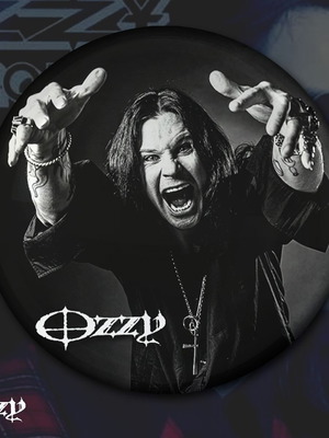 Ozzy Osbourne pin set new, 8 different designs 3 cm