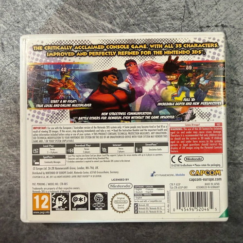 Nintendo 3DS Super Street Fighter 3D Edition original case used without game
