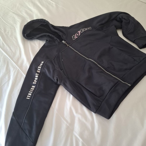 Lotto women's sports jacket with hood, fleece, dark blue, like new